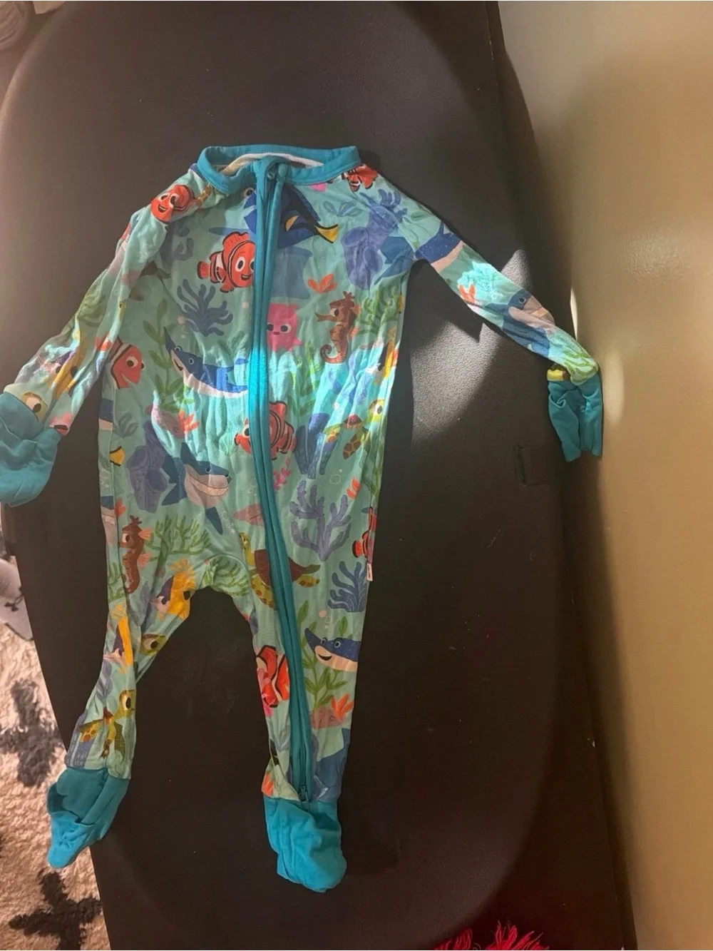 Little Sleepies Aqua Ocean Animal Footed One-Piece
